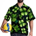 thumbnail image 4 of Saint Patrick's Day Men's Short Sleeve Poplin Shirt, Casual Printed Button Down, Summer Beach Hawaiian Shirts, Unisex, 4 of 6