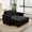 Black, variant on 58" Corduroy Convertible Sofa Bed, Pull-Out Loveseat Sleeper with Modular Design, Modern Loveseat Sofa Sleeper with Thick Fabric for Living Room, Pink