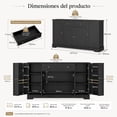 thumbnail image 3 of Zocalo Gabinete Con 4 Puertas Y Cajón Mueble De Cocina De Madera, Negro, 3 of 9