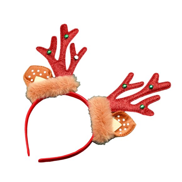 Yhmxh Bandeau de Bois de Cerf pour Enfants Créatif Boucle de Tête en Tissu de Bois de Cerf Cadeau de Maternelle Décorations de Noël Extérieures Fournitures de Fête de Noël Cadeaux de Noël pour Enfants Femmes Hommes