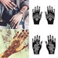 thumbnail image 2 of New Fashion Henna Tattoo Stencil Temporary Hand Tattoos DIY Body Art Paint Sticker Template Indian Wedding Painting Kit Tools, 2 of 4