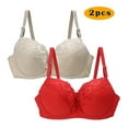 thumbnail image 2 of LLYwey T Shirt Bras Women's Seamless Push up Lace Sports Bra Comfortable Breathable Base Tops Underwear Women Size Nylon Racerback Bra Style LW-226 Red XL, 2 of 3