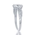 thumbnail image 2 of Beaux Bijoux Sterling Silver Diamond Two-Stone Forever Engagement Ring .16 cttw, 2 of 4