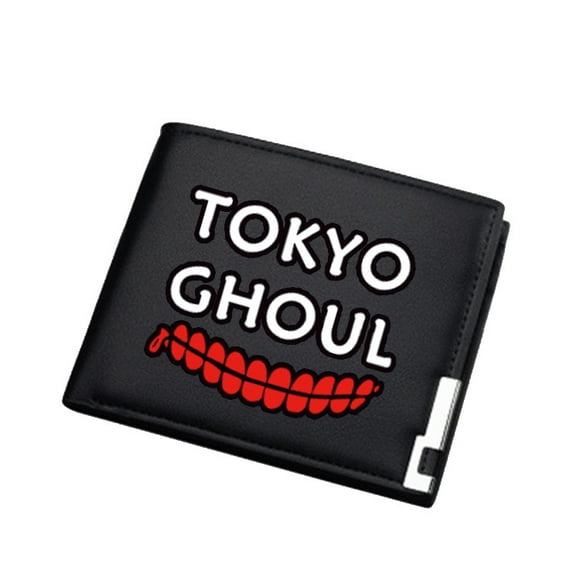 Cartera de piel sintética delgada y plegable con personajes de anime de Tokyo Ghouls