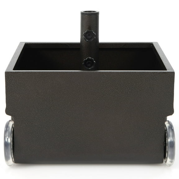 GVN Umbrella Stand Outdoor Base, 150 Pounds Patio Umbrella Base Stand Wheels Planter Outdoor, Black