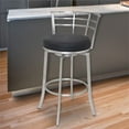 thumbnail image 2 of Armen Living Viper Contemporary Faux Leather Counter Stool in Black, 2 of 4