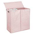 thumbnail image 6 of mDesign X-Large Double Hamper with Lid/Handles for Nursery, Pink/White Polka Dot, 6 of 8