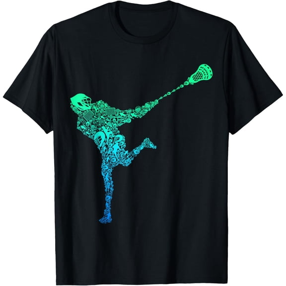 Lacrosse Player Youth Men Kids Boys T-Shirt
