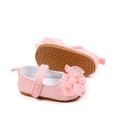thumbnail image 4 of Tigivemen Infant Baby Girls Mary Jane Flats with Lace Bow Soft Sole Wedding Dress Shoes for Girl Pink Size 3, 4 of 9