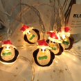 thumbnail image 1 of Venta caliente luces de cadena navideña impermeables Santa Claus muñeco de nieve decoraciones de Navidad luces con pilas, 1 of 4