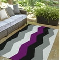 thumbnail image 3 of Simply Daisy 3' x 5' Asexual Chevron Asexual Chevron Chenille Indoor/Outdoor Rug, 3 of 4