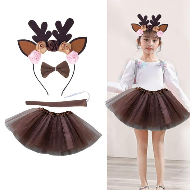 Traje NiÃ±os Vestidos De Rodolfo El Reno Navidad Niña Trajes De