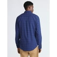 thumbnail image 3 of Free Assembly Men's Brushed Cotton Twill Button Front Shirt with Long Sleeves, Sizes XS-3XL, 3 of 5
