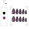 thumbnail image 5 of Cats Eye Press on Nails French Tip Fake Nails Glues on Nails Designs Artificial Nails Acrylic Nails On Nails, 5 of 8