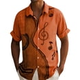 thumbnail image 1 of DGMIOCS Chemise Habillée Décontractée pour Homme à Manches Courtes, Ne Rétrécit Pas, Tenue de Travail, Orange P, 1 of 4