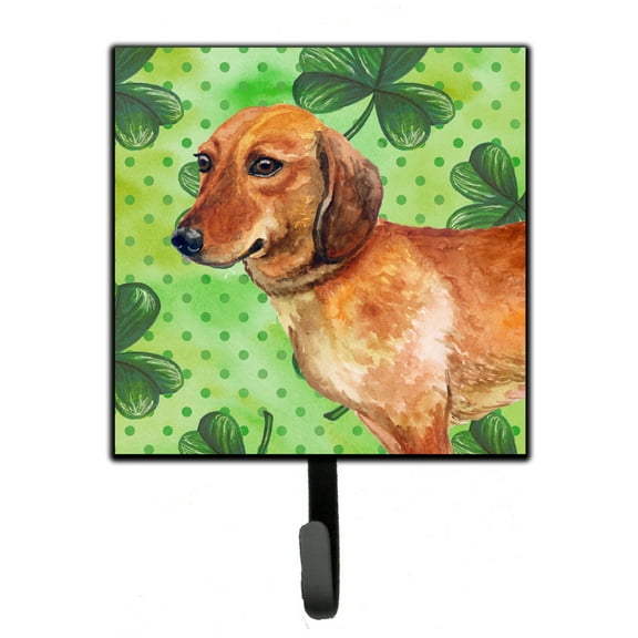 Dachshund St Patricks Leash or Key Holder Green