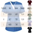 thumbnail image 2 of Ktyne Blouses Médicales pour Femmes Col en V Manches Courtes Tunique d'Infirmière Extensible Blouse de Mode avec Poches Violet m, 2 of 4