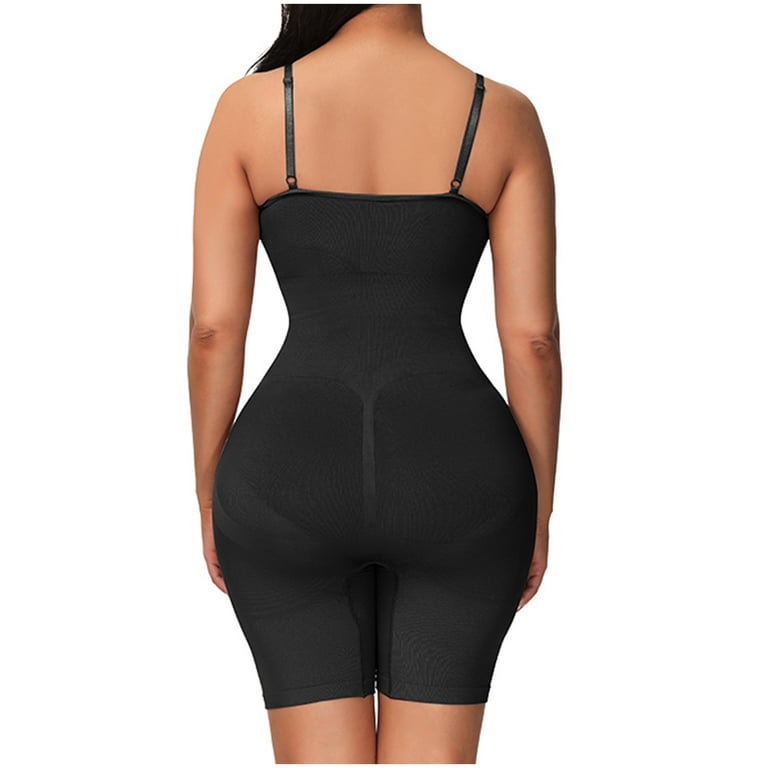 CtriLady Women's Shapewear Butt Lifter Waist Trainer Tummy Control Slim  Bodysuit Full Body Shaper Underbust Corset Thigh Open Bust(Black X-Large) 