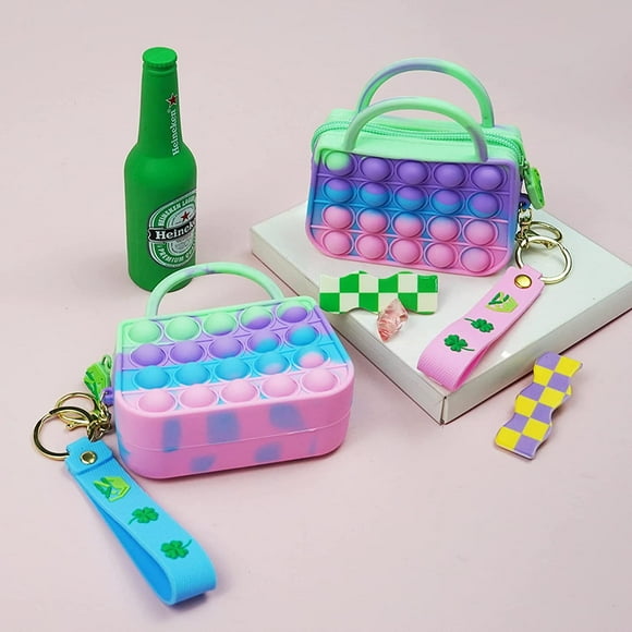 Bolsa Fidget Purse HUOGUO de silicona con forma de burbuja para niñas