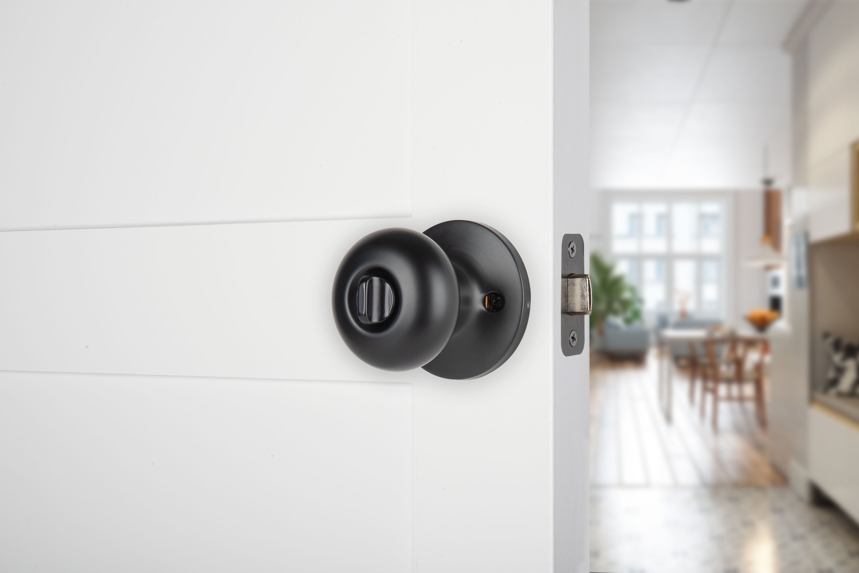 Brinks Matte Black Mushroom Doorknob, Keyed Entry, 1-Piece