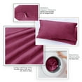 thumbnail image 6 of Clara Clark Plush Solid Decorative Microfiber Square Throw Pillow Cover with Throw Pillow Insert for Couch, Magenta, 22"x22"", 4 Piece Decorative Soft Throw Pillow Set, 6 of 8