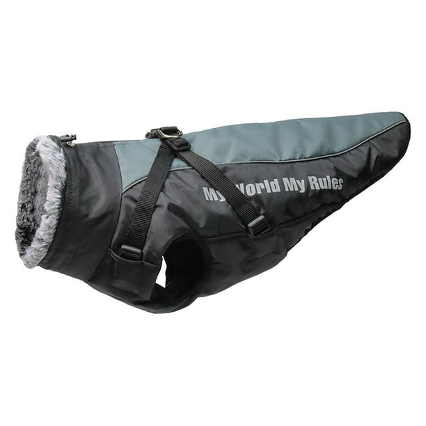Abrigo para perros resistente al viento, impermeable, reflectante, chaleco acolchado para perros 6XL