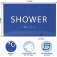 thumbnail image 3 of ADA CENTRAL SIGNS - 6" X4" Shower Sign - ADA Compliant Tactile Graphics Grade 2 Braille Text | Wall Mount Plastic Signs for Shopping Malls, Offices, Hotels, Schools, Apartments, and Restaurants, 3 of 7