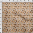thumbnail image 4 of oneOone Polyester Spandex Light Peach Fabric Leaves & Clover Sewing Material Print Fabric By The Yard 56 Inch Wide, 4 of 6