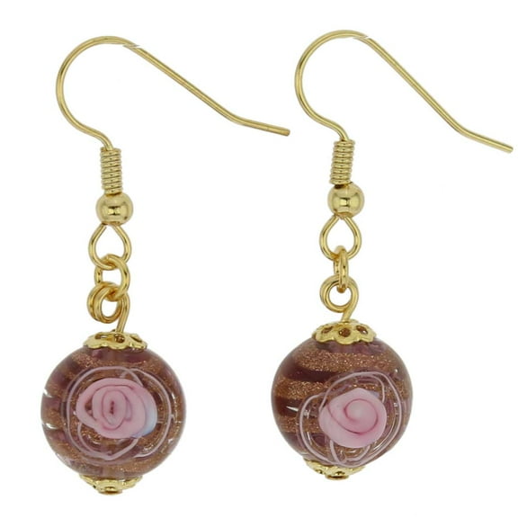 GlassOfVenice Murano Glass Magnifica Earrings - Cranberry