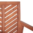 thumbnail image 3 of Afuera Living Outdoor Wood Patio Chevron Rocker in Brown Finish, 3 of 6