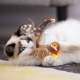 thumbnail image 3 of Walbest Interactive Chirping Bird Cat Toy Touch Activated Kitten Toy Squeaky Cat Toy with Feather Tail Plush Bird Cat Teaser for Indoor Cats, 3 of 8