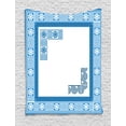 thumbnail image 1 of Greek Key Tapestry, Frame with Traditional Vintage Blue Square with White Flowers and Fret Pattern, Wall Hanging for Bedroom Living Room Dorm Decor, 40W X 60L Inches, Blue White, by Ambesonne, 1 of 2