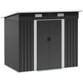 thumbnail image 1 of Outsunny Outdoor Storage Shed, Garden Shed with Lockable Doors, Black, 1 of 9