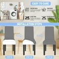 thumbnail image 2 of Printed Dining Room Chair Covers 6 Packs, Stretch Kitchen Slipcovers Removable Washable Parsons Protector for Kitchen,Hotel,Restaurant, Ceremony Universal Size, 2 of 6