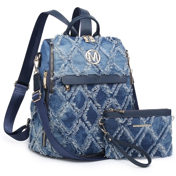 MKP COLLECTION Women Fashion Backpack Purse Travel Shoulder Bags and Purse 2Pcs