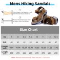 thumbnail image 3 of OutPro Men's Leather Sandals Hiking Outdoor Water Beach Sports Mens Sandals Fishermen for Summer Open Toe Adjustable Straps Camel, 3 of 9