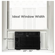 Midea 5,000 BTU Window Air Conditioner, Cools Up To 150 Sq Ft, 3 Cooling Modes, Comfortsense Remote, Black