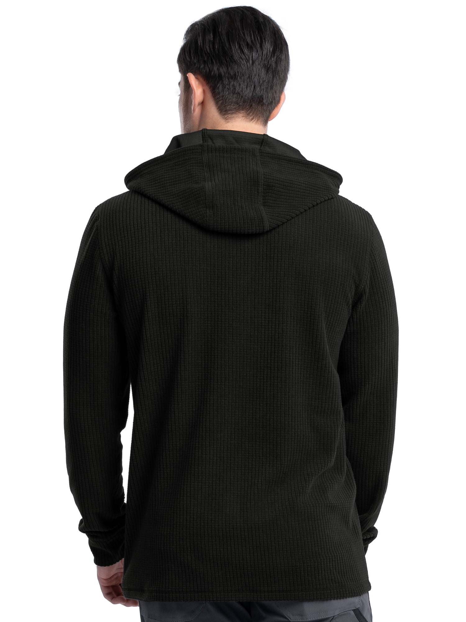 Wrangler Workwear Men's Texture Fleece Pullover Henley Hoodie, Size S-3XL