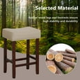 thumbnail image 6 of Costway Saddle Seat Backless Bar Stools, Beige (Set of 2), 6 of 10
