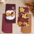 thumbnail image 3 of RITZ 100% Cotton Harvest Kitchen Towels, Set of 4, Painted Leaves Dish Towels Set, 3 of 6