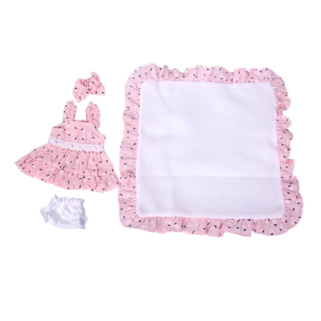 Ropa ñeca Reborn, s de Bebé para Niñas -11 Pulgadas, Elegante Rosa , Ropa Interior Blanca Y de Diadema Elástica yotijar Trajes de muñecas renacidas