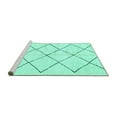 thumbnail image 2 of Ahgly Company Machine Washable Indoor Square Solid Turquoise Blue Modern Area Rugs, 8' Square, 2 of 4