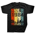 thumbnail image 6 of Funny Made In 1984 Limited Edition Classic T Shirts Summer Graphic Cotton Streetwear Short Sleeve Birthday Gifts T-shirt Men, 6 of 24
