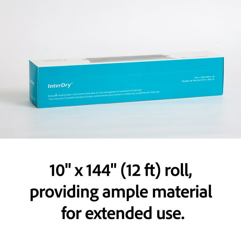 InterDry Ag Textile with Antimicrobial Silver Complex  10" x 144"  Moisture-Wicking Fabric Roll - Walmart.com