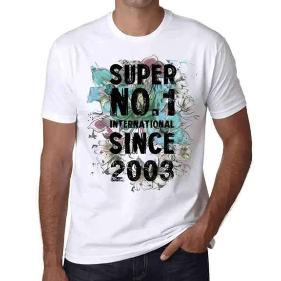 Men's Graphic T-Shirt Super No1 International Since 2003 21st Birthday