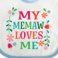 thumbnail image 4 of Inktastic My Memaw Loves Me Girl Grandchild Girls Baby Bib, 4 of 4