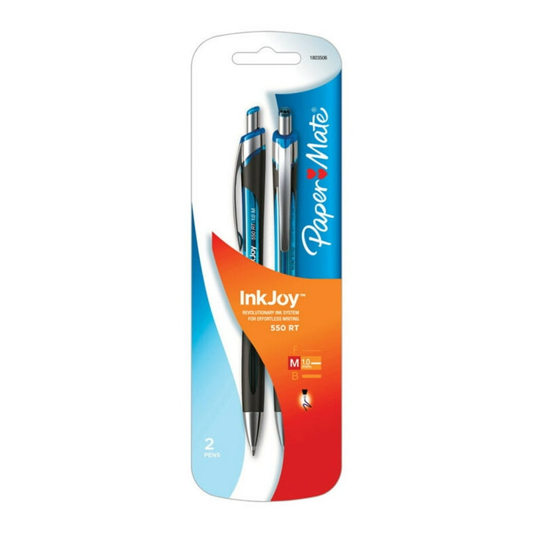Papermate Ink Joy 550RT Blue Retractable Ball Point Pen 2 pk