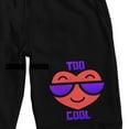 thumbnail image 2 of Valentines Day Too Cool Heart With Sunglasses Men's Black Sleep Pajama Shorts, 2 of 4