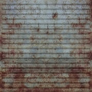 261 - Ridged Metal 2 ft. x 2 ft. PVC Lay-in Ceiling Tile in Old Tin Roof (40 Sq.ft / Pack) - 10 Pieces