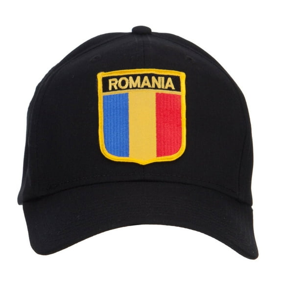 Romania Europe Flag Patched Cap - Black OSFM